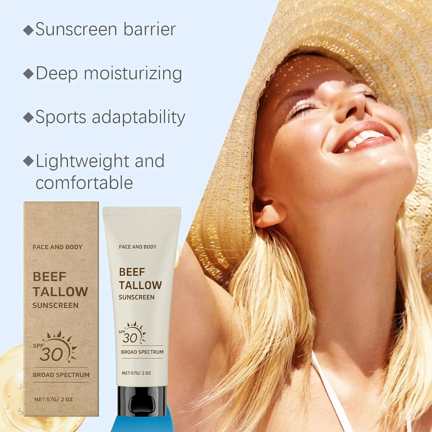 Солнцезащитный лосьон, SPF 52, Junjie, набор из 2 шт., 60 мл — фото 4