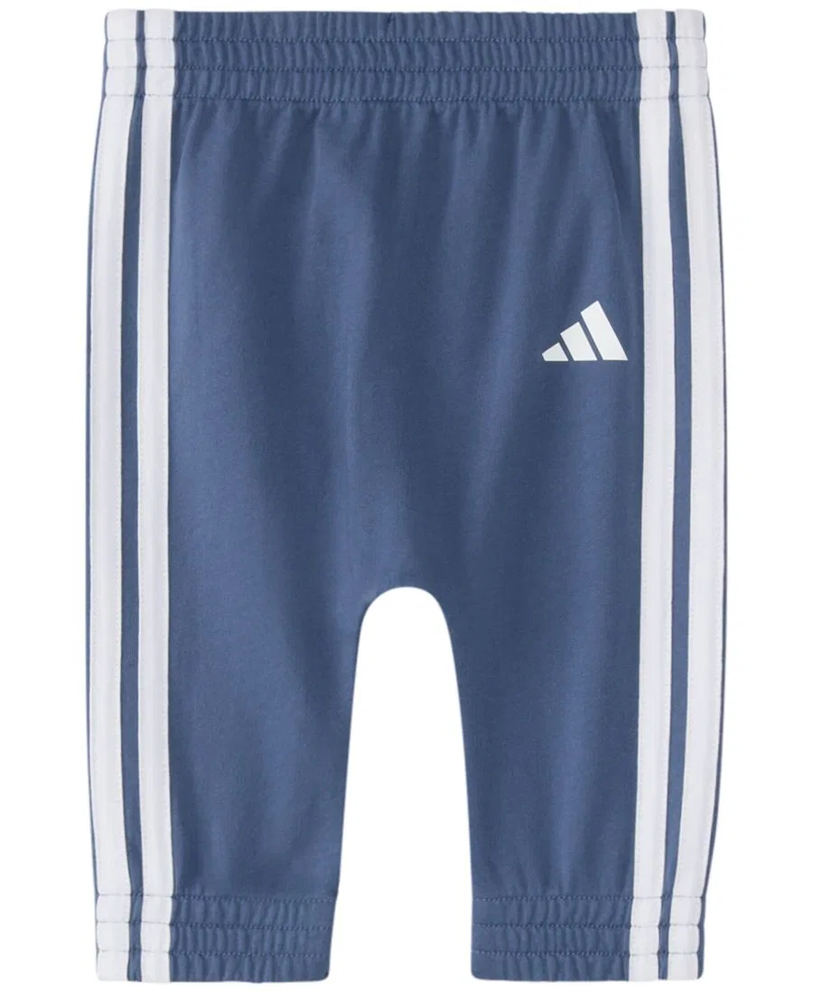 Комплект боди с длинным рукавом и штанов, 2 предмета, Logo Long-Sleeve Bodysuit and Pants Set adidas, Light Blue — фото 4