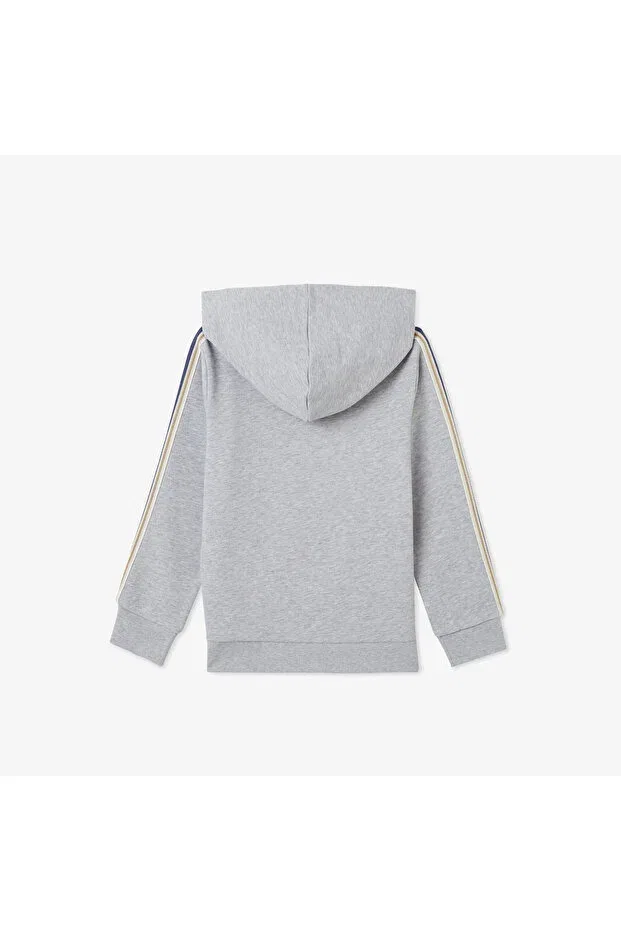 Детское худи для девочек с цветным блоком Lacoste, Cca-Grey — фото 2