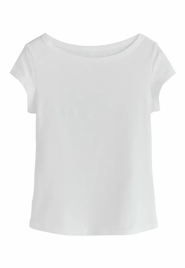 Футболка хлопковая Basic T-shirt Next Black, White, белый/черный — фото 3