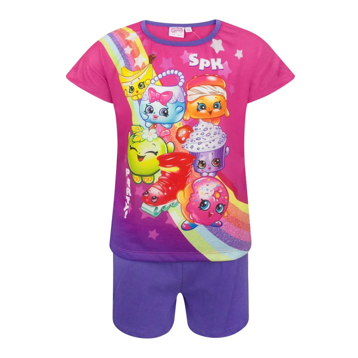 Детская пижама с коротким рукавом и короткими штанинами для девочек Shopkins, Pink