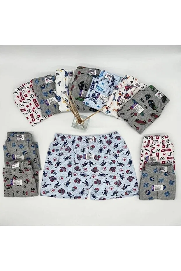 Детские боксеры для мальчиков с принтом Star boy boxer 6 pack Sedef, Multicolor