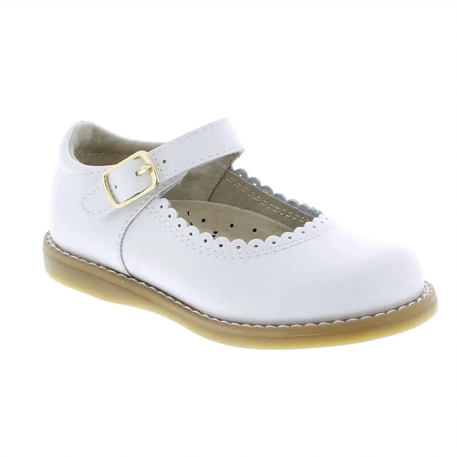Детские туфли Мэри Джейн с ремешком Allie Footmates, White