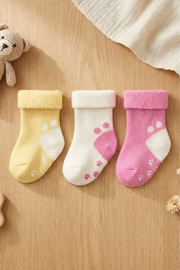 Детские носки для девочек махровые 3 шт Katia&Bony, Pink