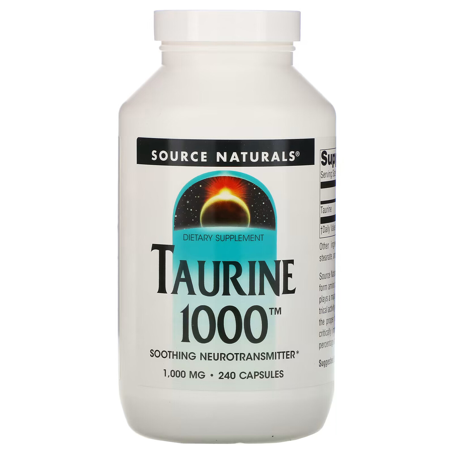 

Source Naturals, Таурин, 1000 мг, 240 капсул