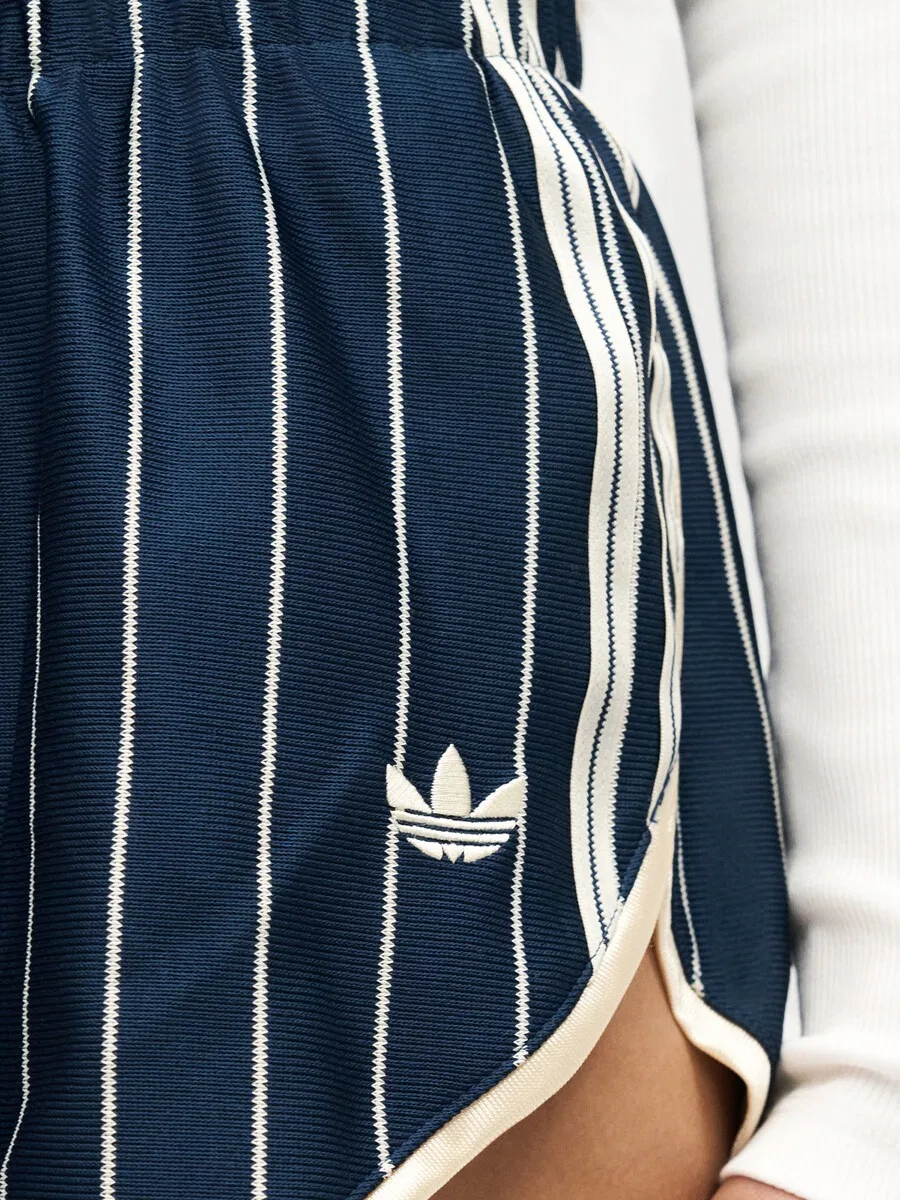 Шорты ADIDAS ORIGINALS свободного кроя 'Firebird' темно-синего цвета — фото 4