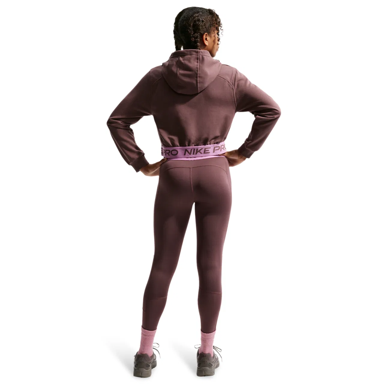 Толстовка для мальчиков Dri-FIT Full-Zip Fleece Nike, цвет Tattoo/Lt Magenta/Tattoo — фото 4