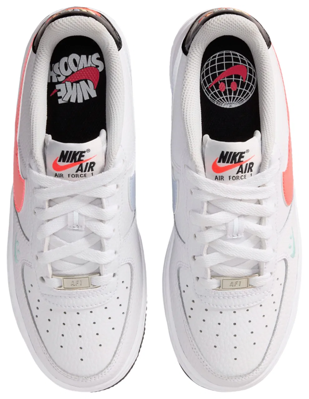Кроссовки для мальчиков Air Force 1 Nike, цвет Black/White/Flash Crimson — фото 4