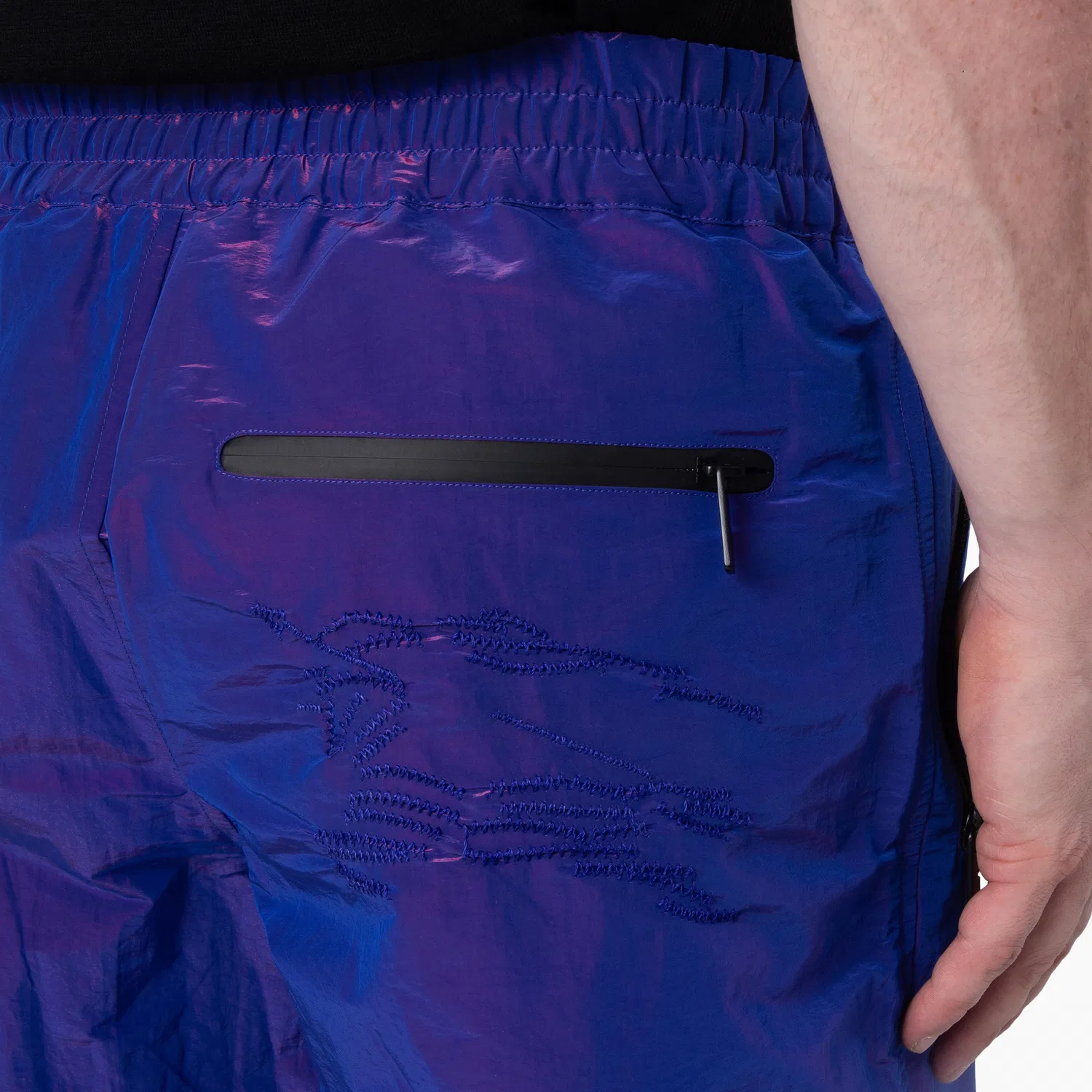 Шорты с переливающимся эффектом Iridescent Elasticated Waist Burberry, Volt — фото 4
