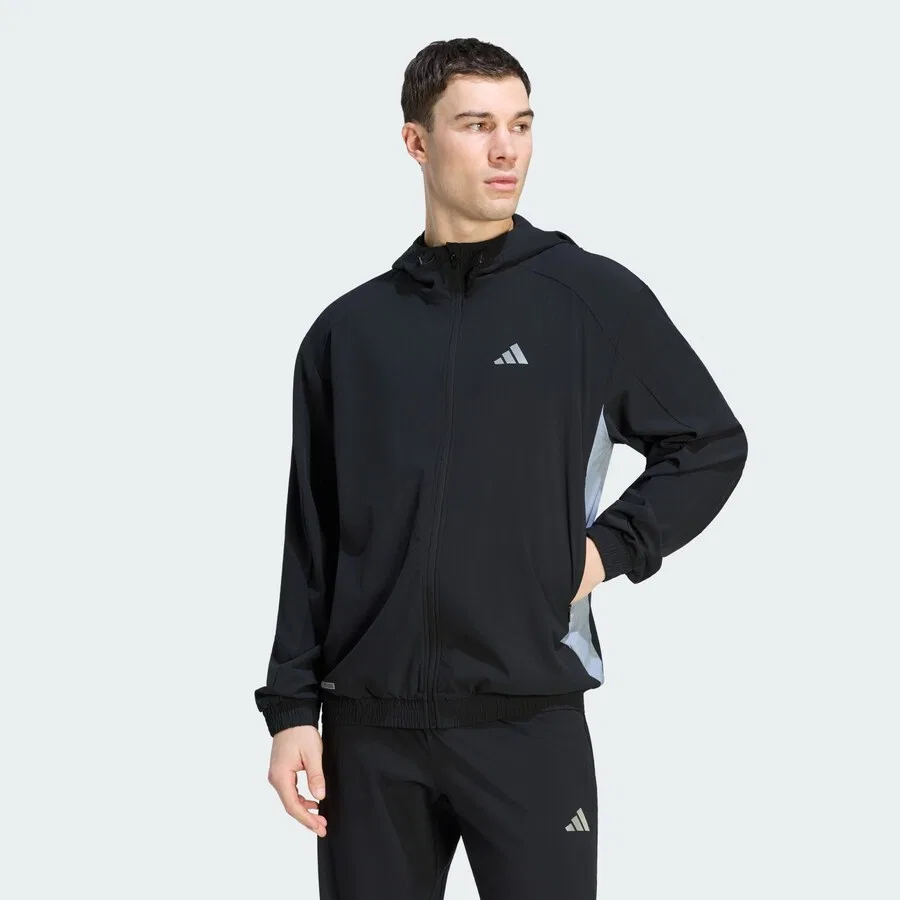Куртка для тренировок ADIDAS PERFORMANCE 'Tech Apparel' черного цвета — фото 2
