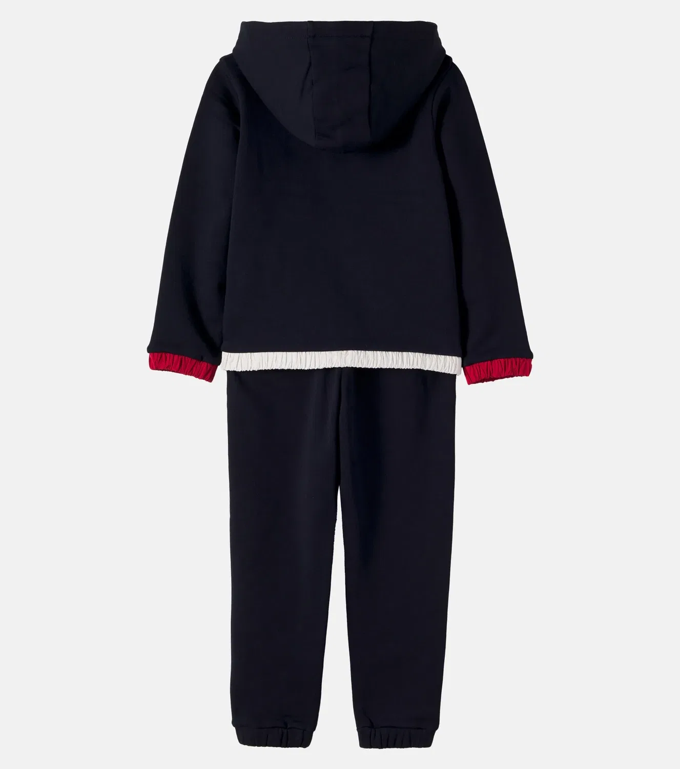 Комплект из толстовки и спортивных брюк из хлопкового джерси Moncler Enfant, синий — фото 3