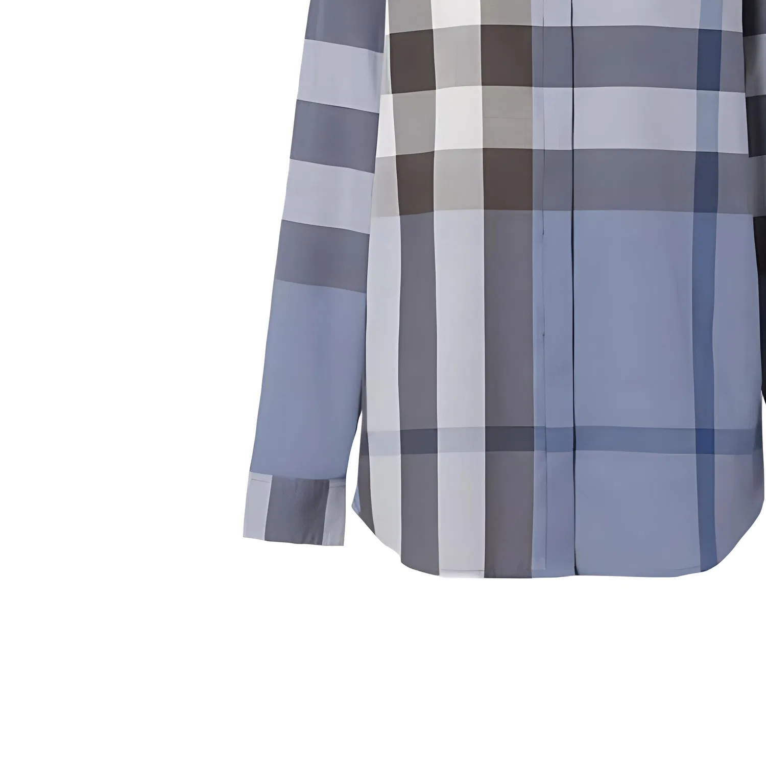 Рубашка Burberry, мужская, хип-хоп стрит, темно-синий — фото 4
