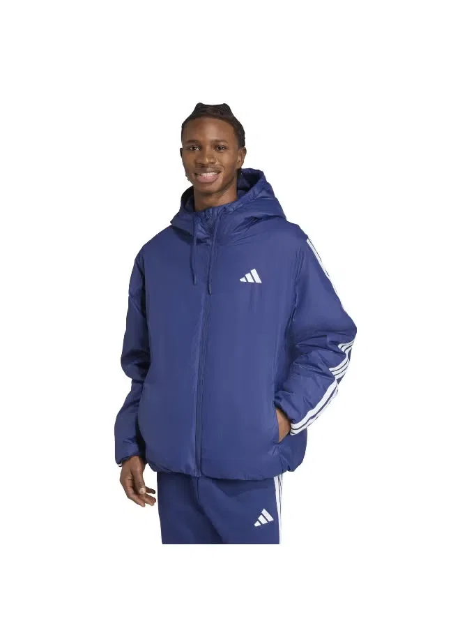 Куртка утепленная с капюшоном Essentials Climawarm 3-Stripes Adidas, синий — фото 2