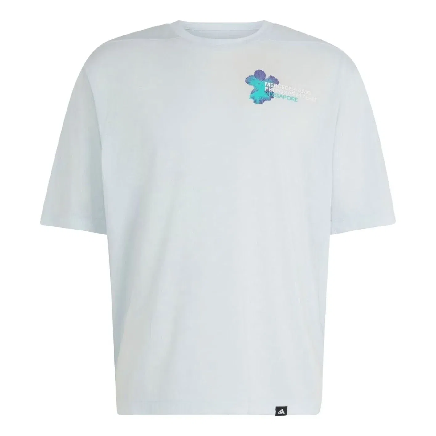 Мужская футболка Mercedes AMG Petronas F1 Team Vanda Bloom T-Shirt Asia Sizing 'Blue Tint' adidas, Blue Tint
