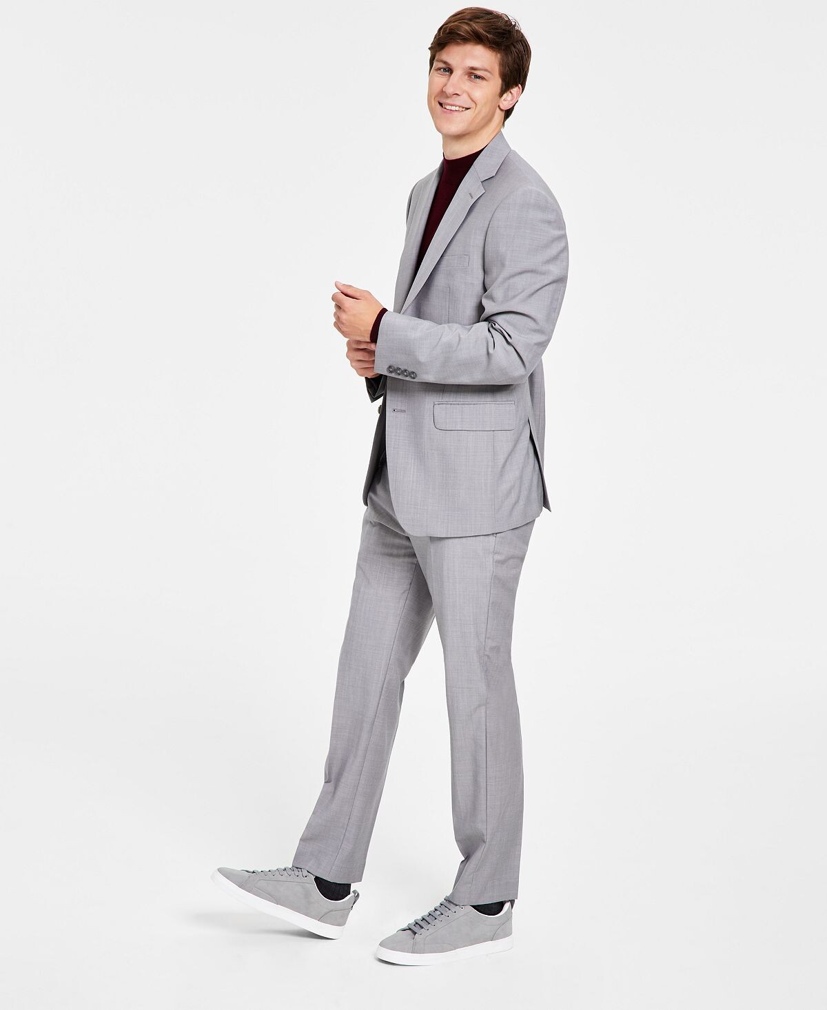 

Мужской костюм infinite stretch solid slim fit, раздельные части Calvin Klein, светло-серый