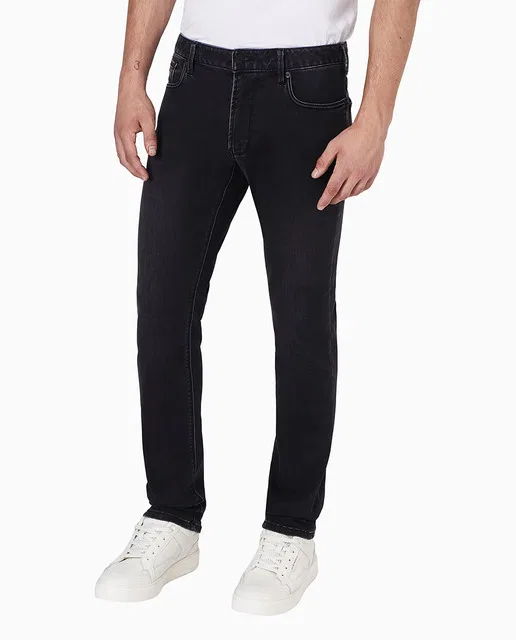 Мужское узкие джинсы, Vaquero J06 Slim Fit Denim Extra Comfort Negro, Emporio Armani, темно-серый