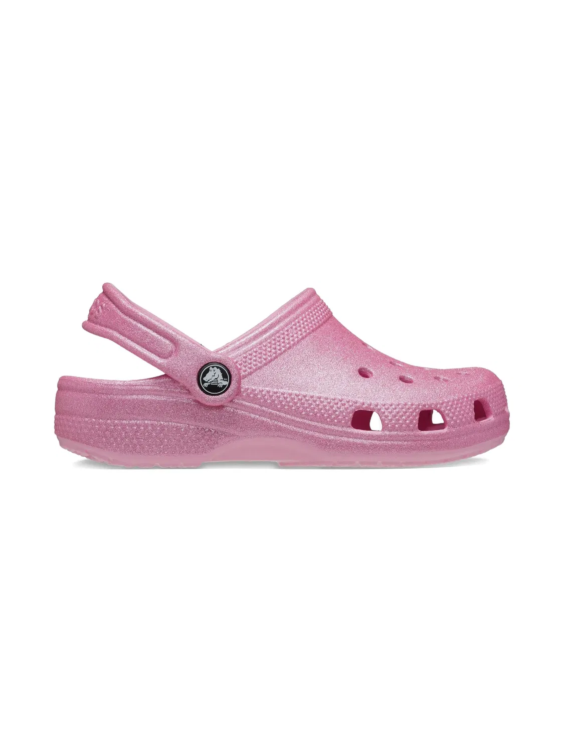 Сандалии с блестками Crocs, розовый