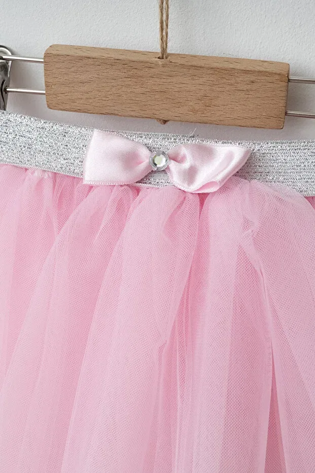 Детский для девочек комплект одежды с принтом Angel Winged Tutu Skirt Mevlüt Set Yukobaby Bebeğiniz Için En Doğalı, Pink — фото 2