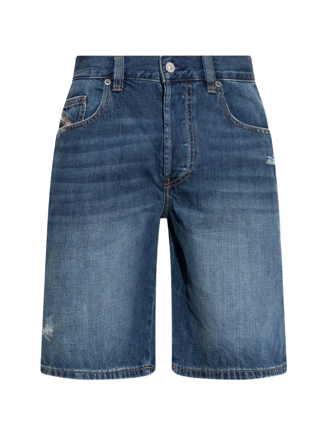 Шорты джинсовые с пуговицами Diesel, синий