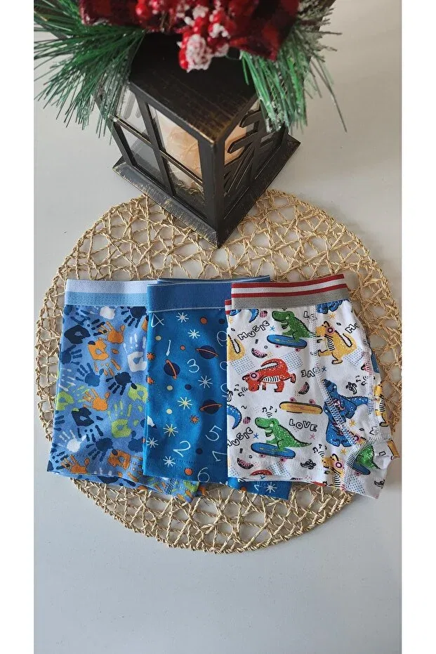 Детские боксеры для мальчиков хлопковые Jasmin Underwear, Colorful Patterns