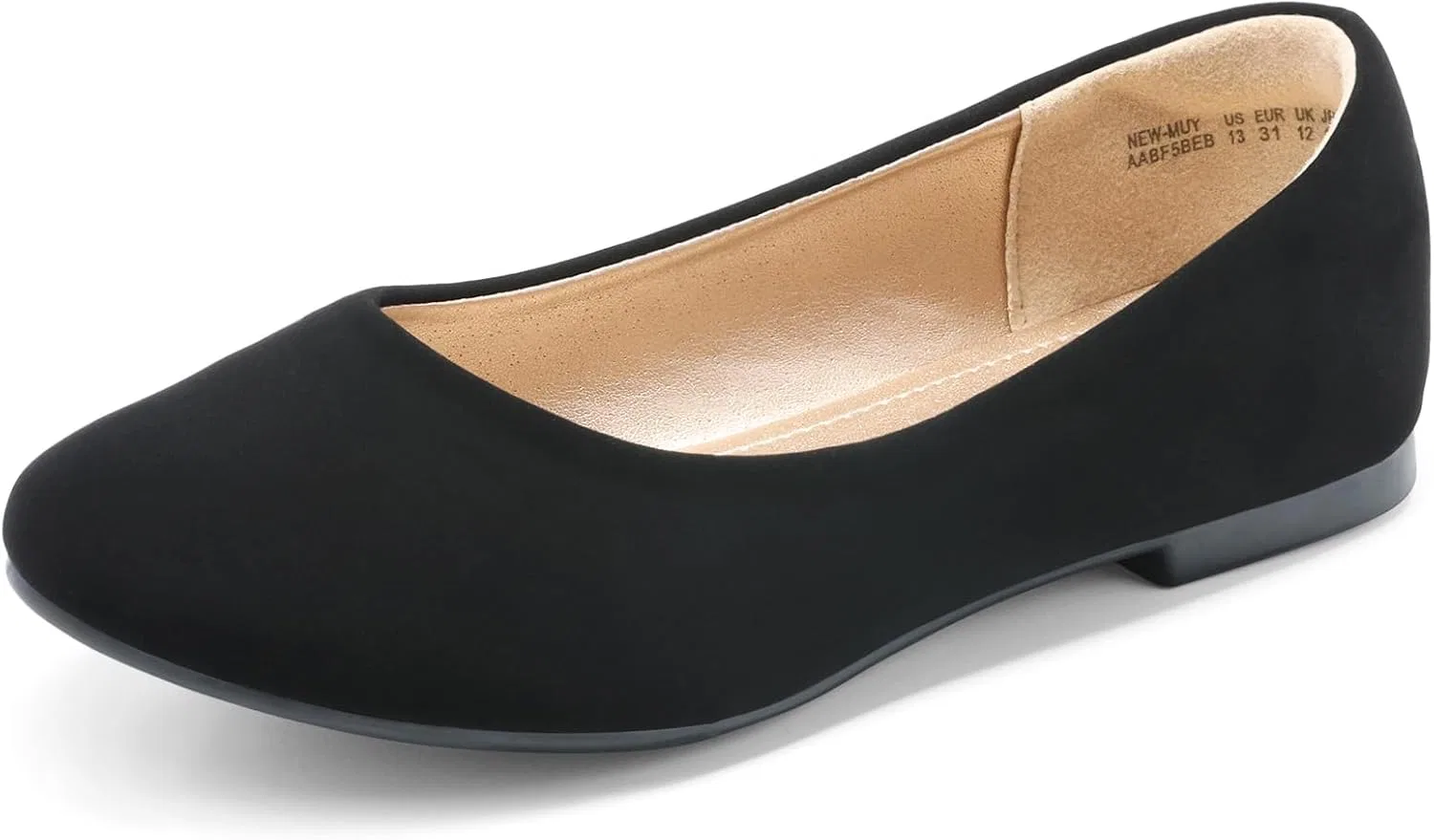 Детские балетки для девочек DREAM PAIRS, Black/Nubuck