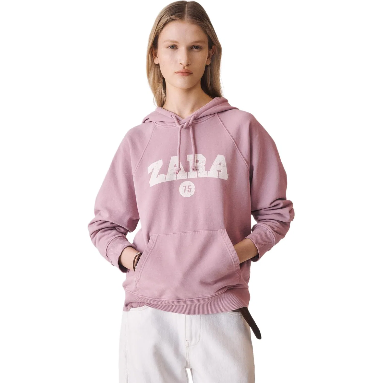 Женская толстовка из флиса с принтом 50th Anniversary Collection ZARA, Pink — фото 4