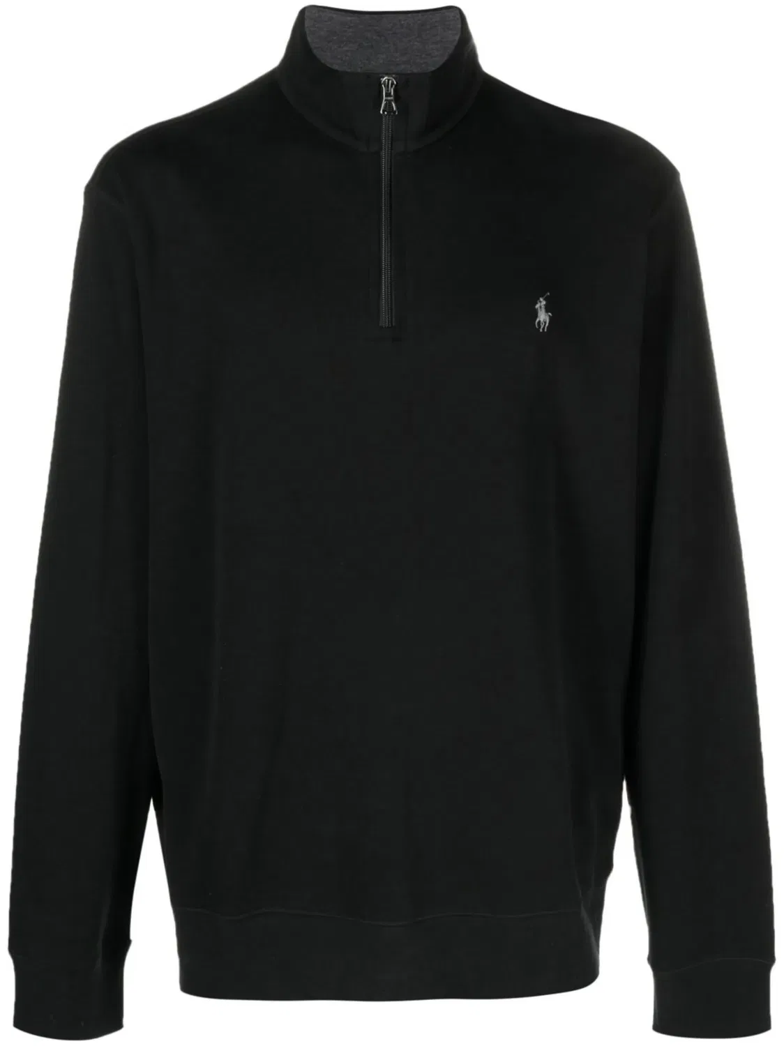 Пуловер с полузастежкой и логотипом Polo Ralph Lauren, черный