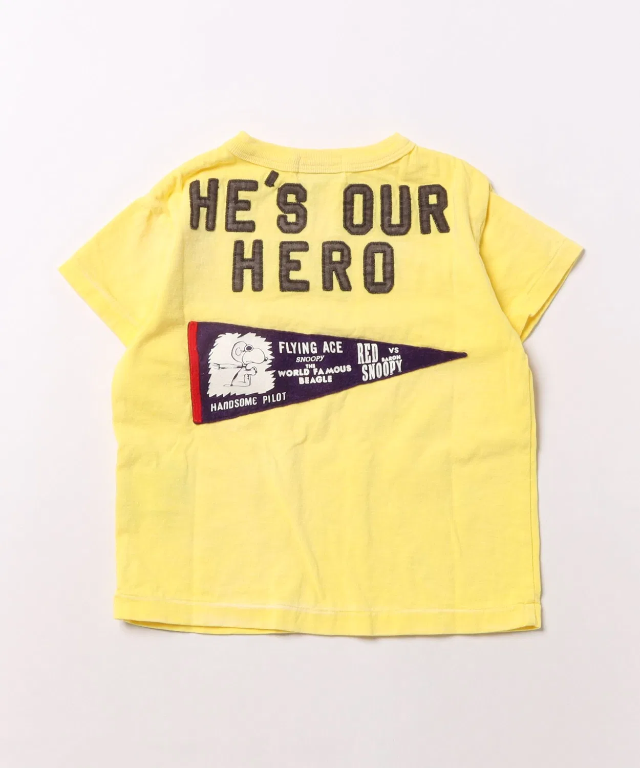 Детская футболка с длинным рукавомSnoopy Hero, Denim Dungaree, Yellow — фото 3