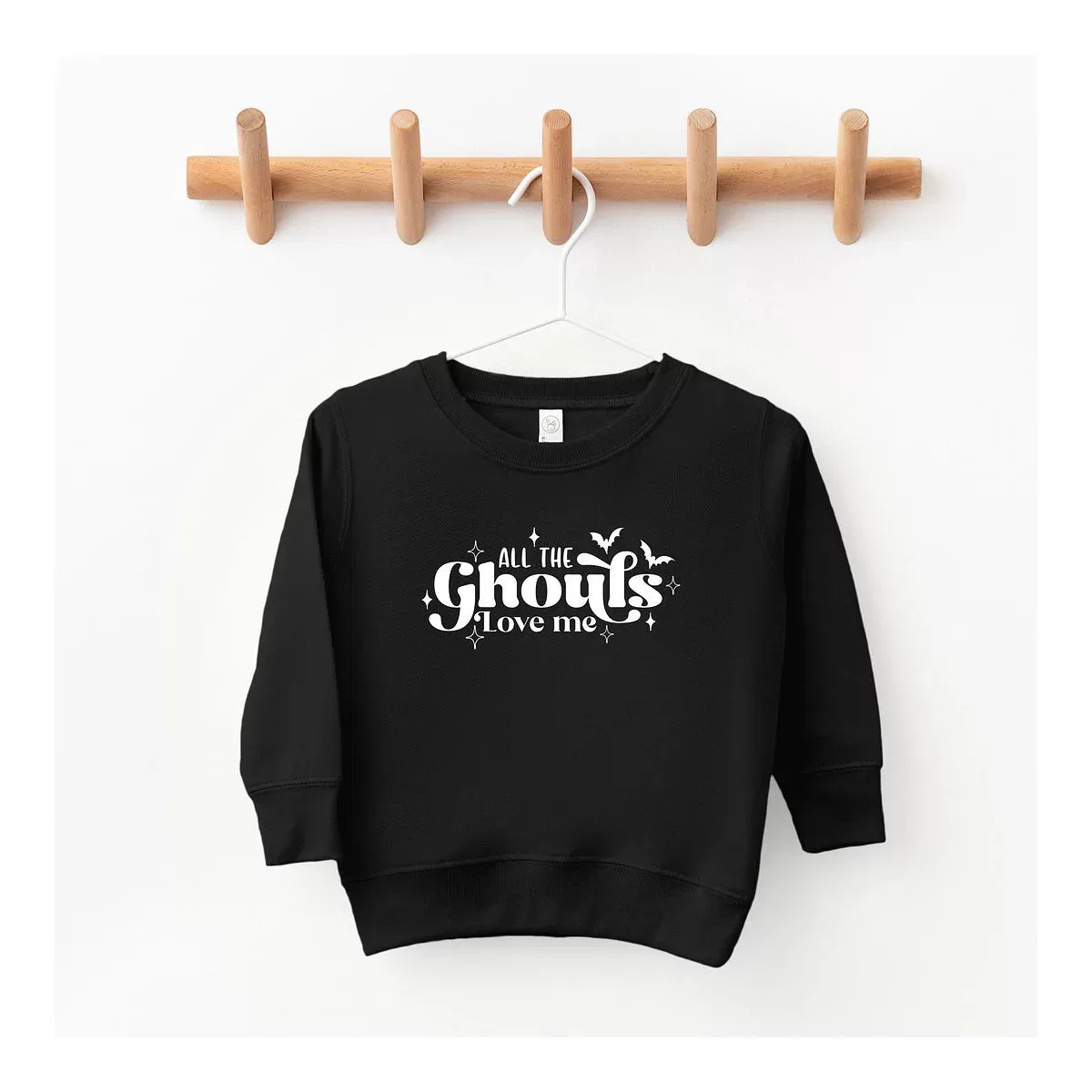 Детский свитшот с принтом All The Ghouls Love Me Diamonds The Juniper Shop, Black — фото 2