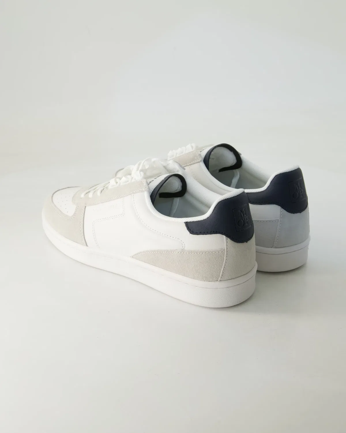 Кроссовки низкие из кожи и замши Marc O'Polo Shoes, бежевый — фото 3