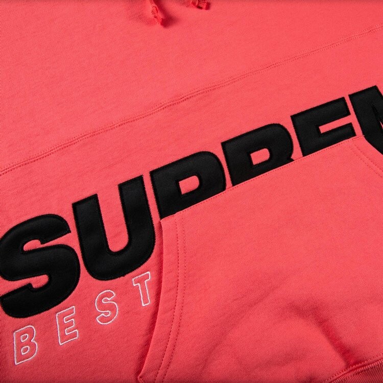 Толстовка Supreme Best Of The Best Hooded Sweatshirt 'Bright Coral', розовый — фото 3