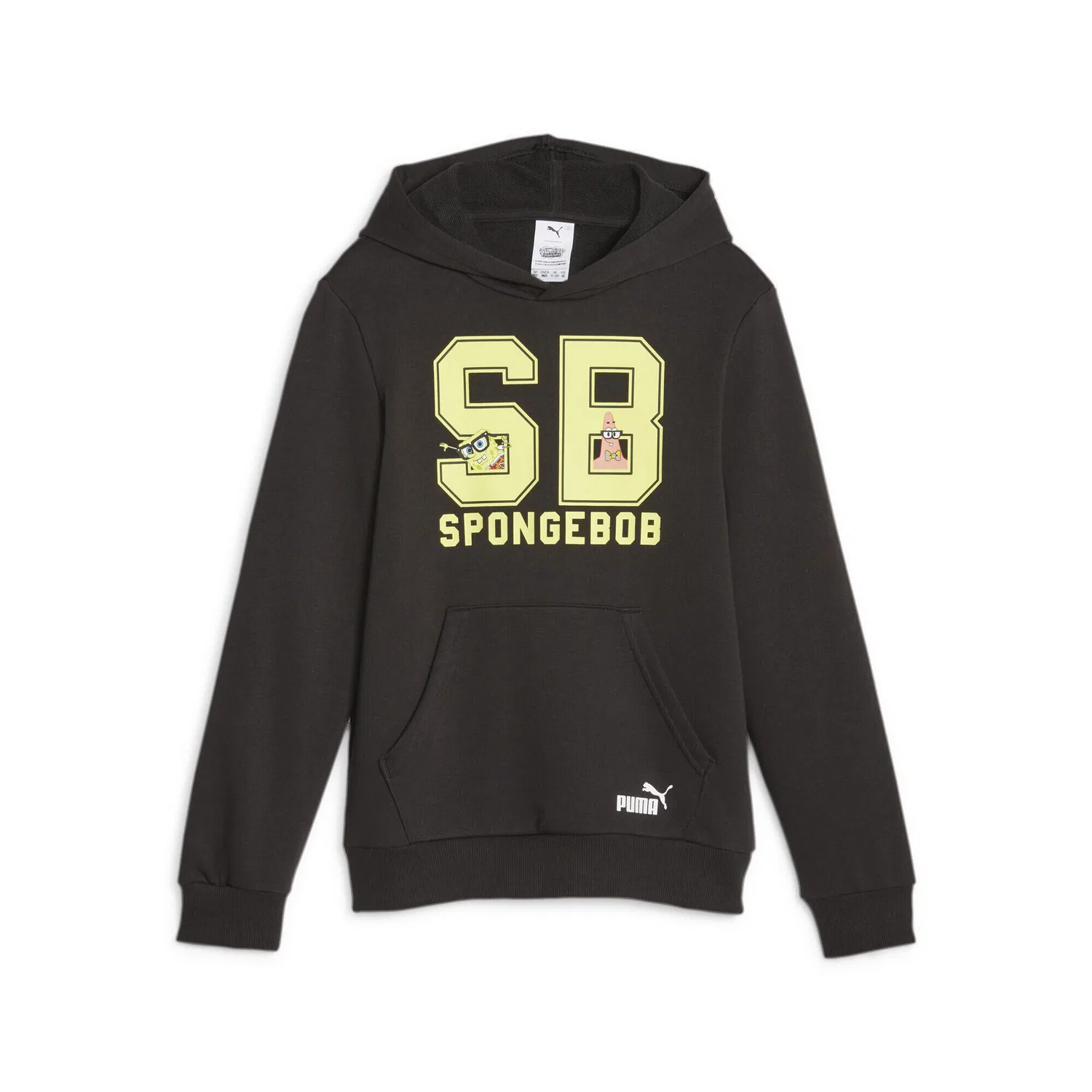Детское худи с принтом PUMA x SPONGEBOB SCHWAMMKOPF, Puma, Цвет: Schwarz