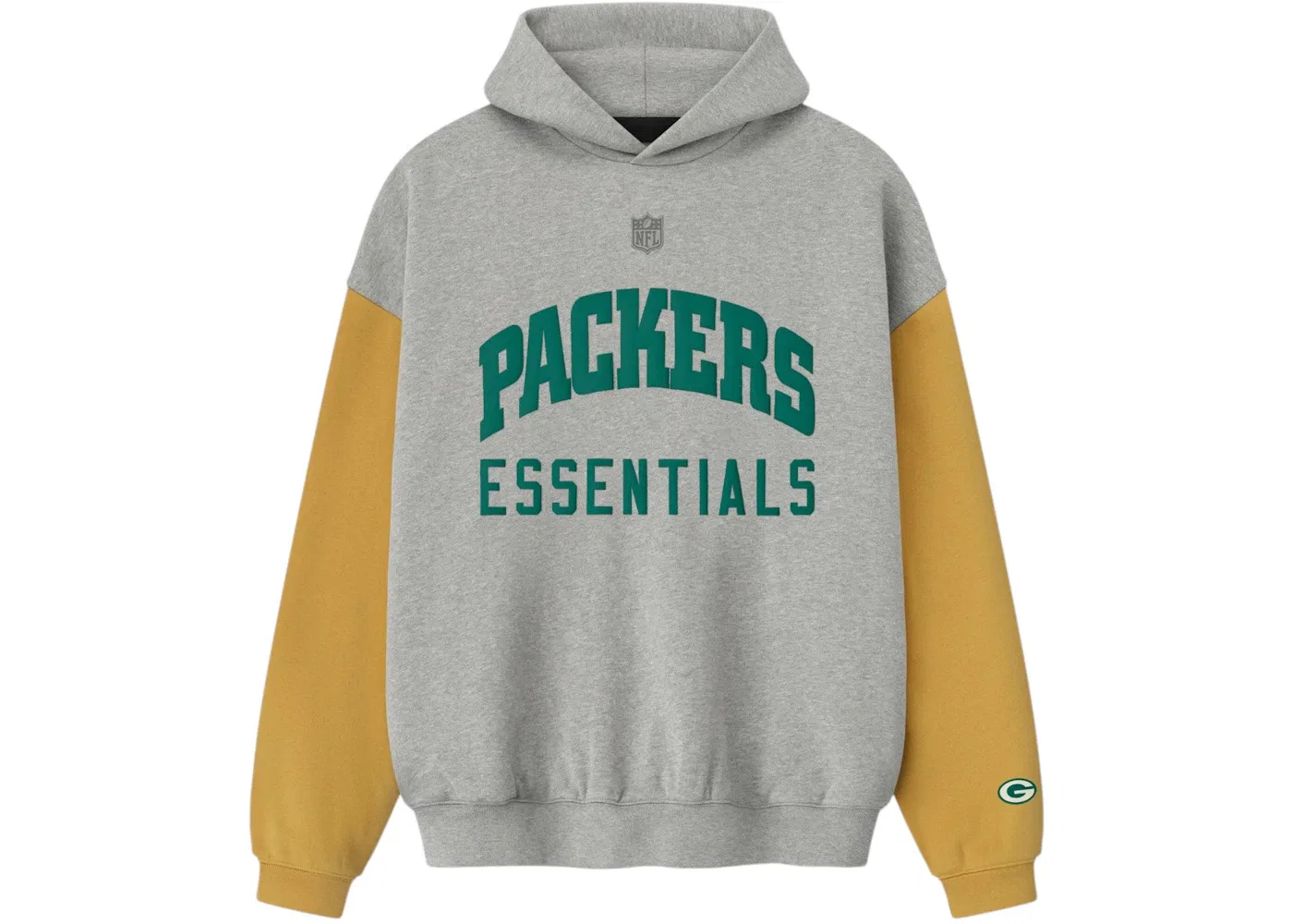Мужской худи с капюшоном Fear of God Essentials Packers Sport Hoodie, Concrete Heather/Canyon