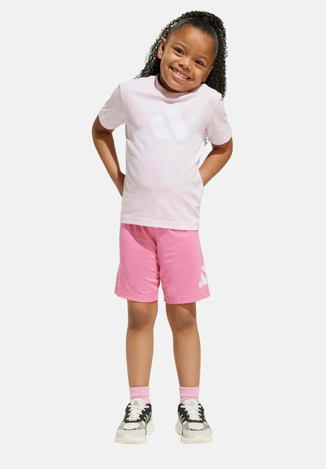 Conjunto de camiseta y pantalones Essentials унисекс - спортивные штаны Adidas Performance, Clear Pink White — фото 3