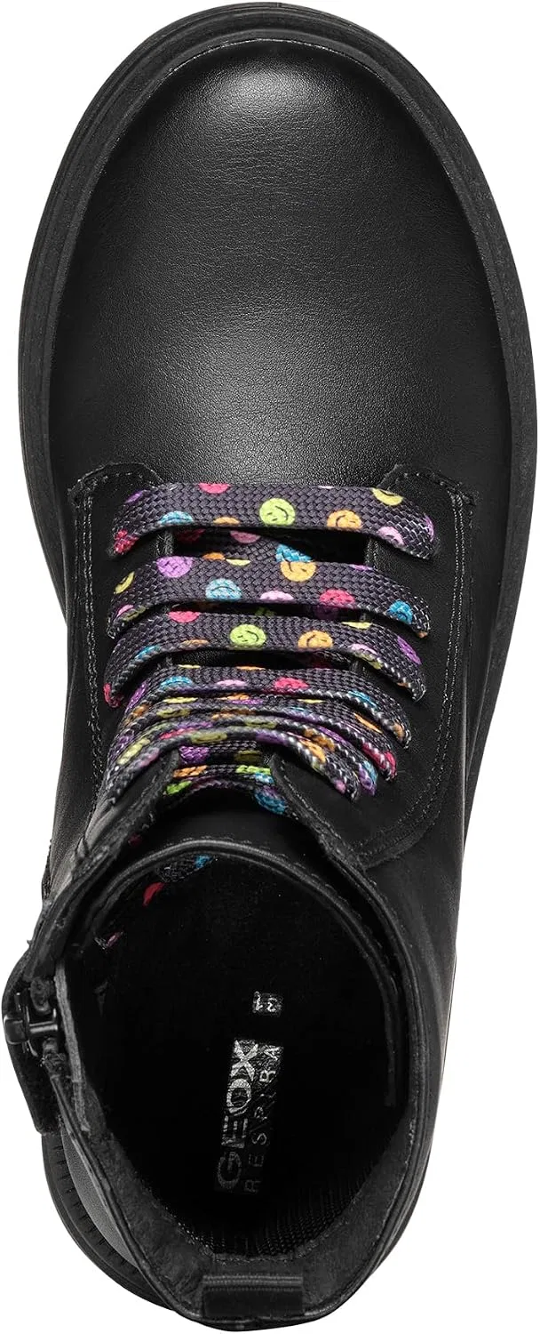 Детские ботинки для девочек J Eclair Girl D Geox, Black Multicolor — фото 2