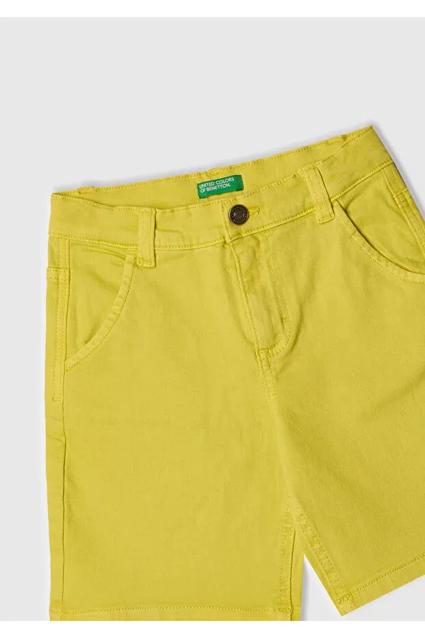 Детские шорты для мальчиков прямого кроя United Colors Of Benetton, Sarı — фото 2