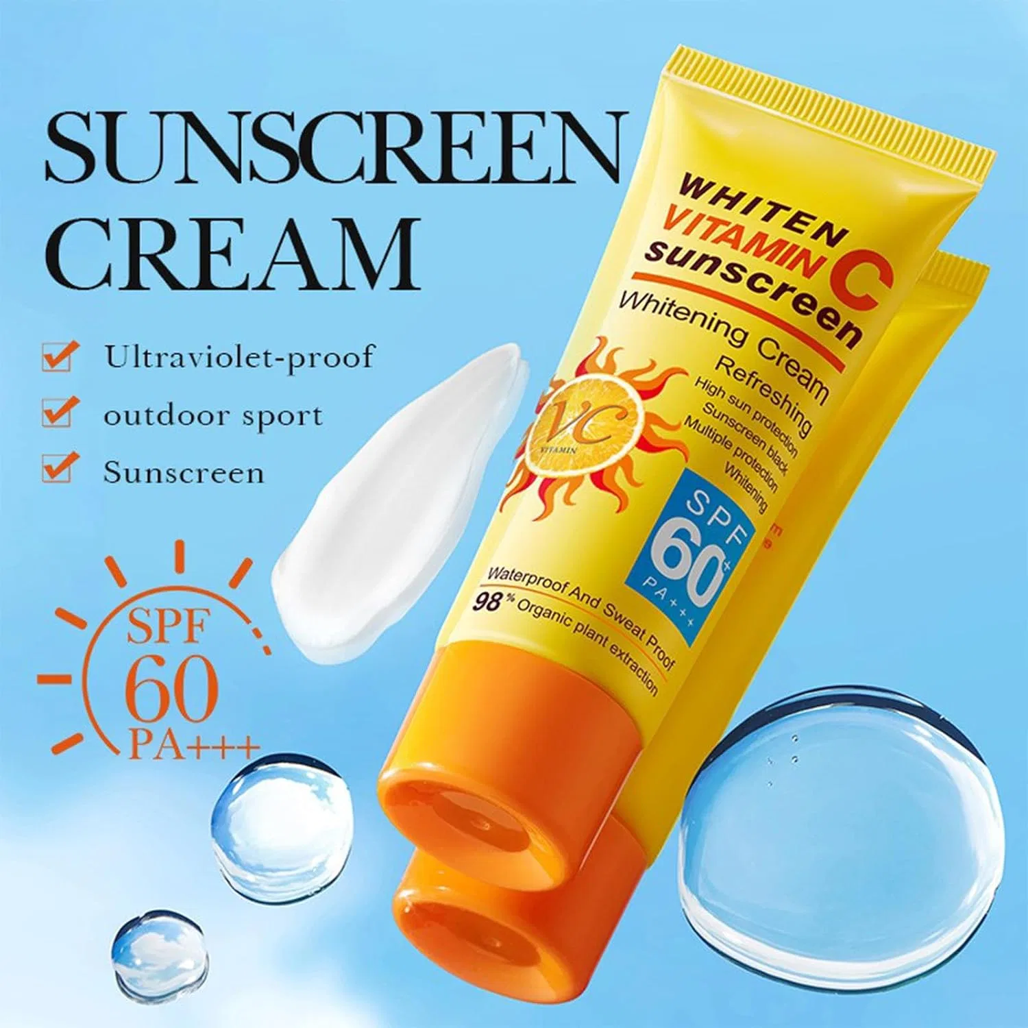 Солнцезащитный крем SPF 60, Generisch, 40 г — фото 2