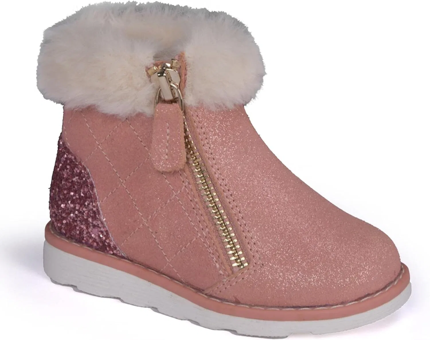 Детские зимние ботинки на меху с нескользящей подошвой pediped, Pink