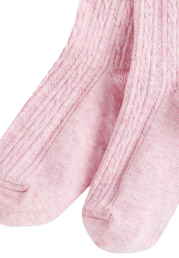 Колготки хлопковые Cable-tights Next, Light Pink, светло-розовый — фото 3