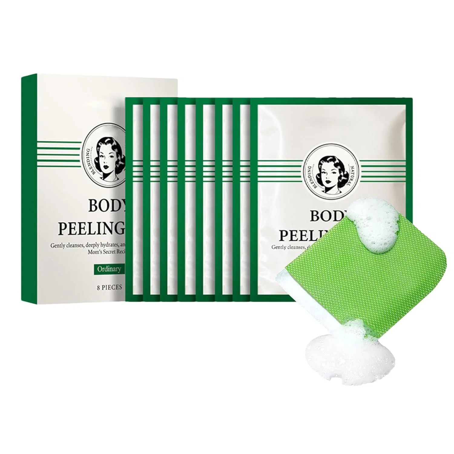 Мочалка для тела Exfoliating Pad, Generisch, 8 шт, Green