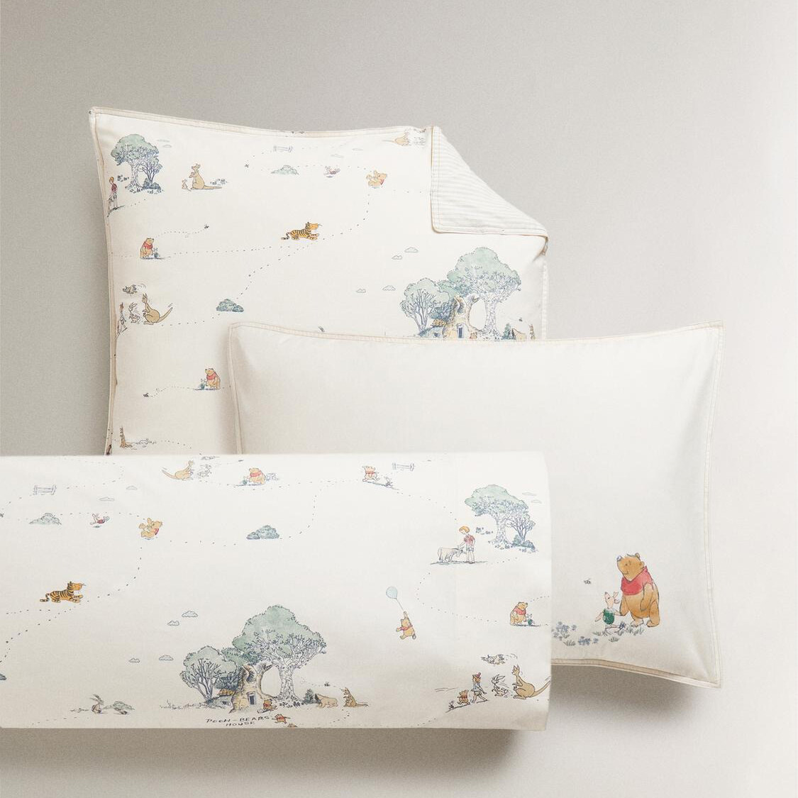 

Детская наволочка Zara Home Winnie The Pooh, кремово-белый/мультиколор