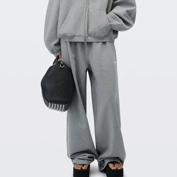 Унисекс трикотажные штаны прямого кроя Alexander Wang, Gray — фото 3