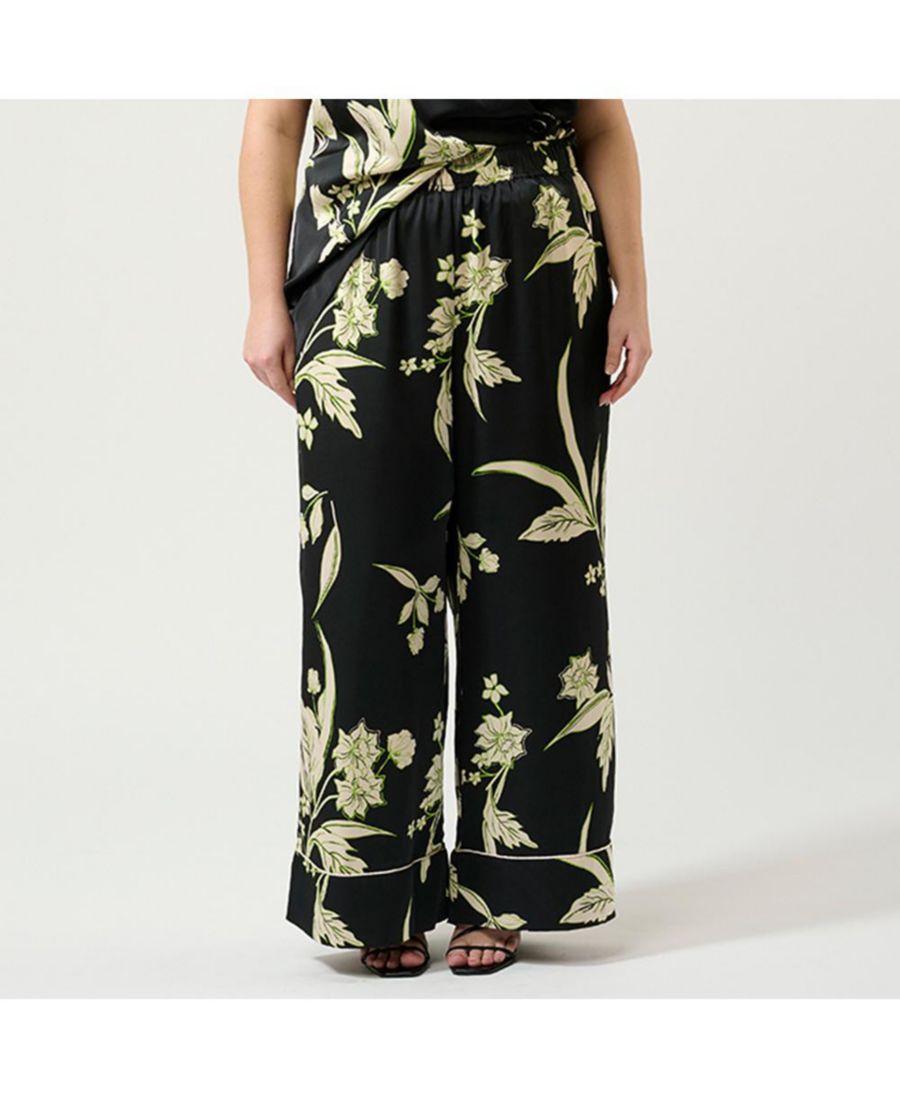 

Брюки Baia с широкими штанинами из атласа ESTELLE, Print