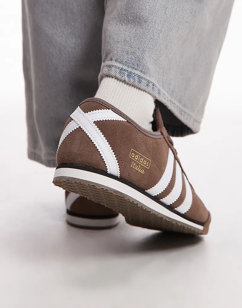 Кроссовки Adidas Originals Italia коричневого и белого цветов — фото 3