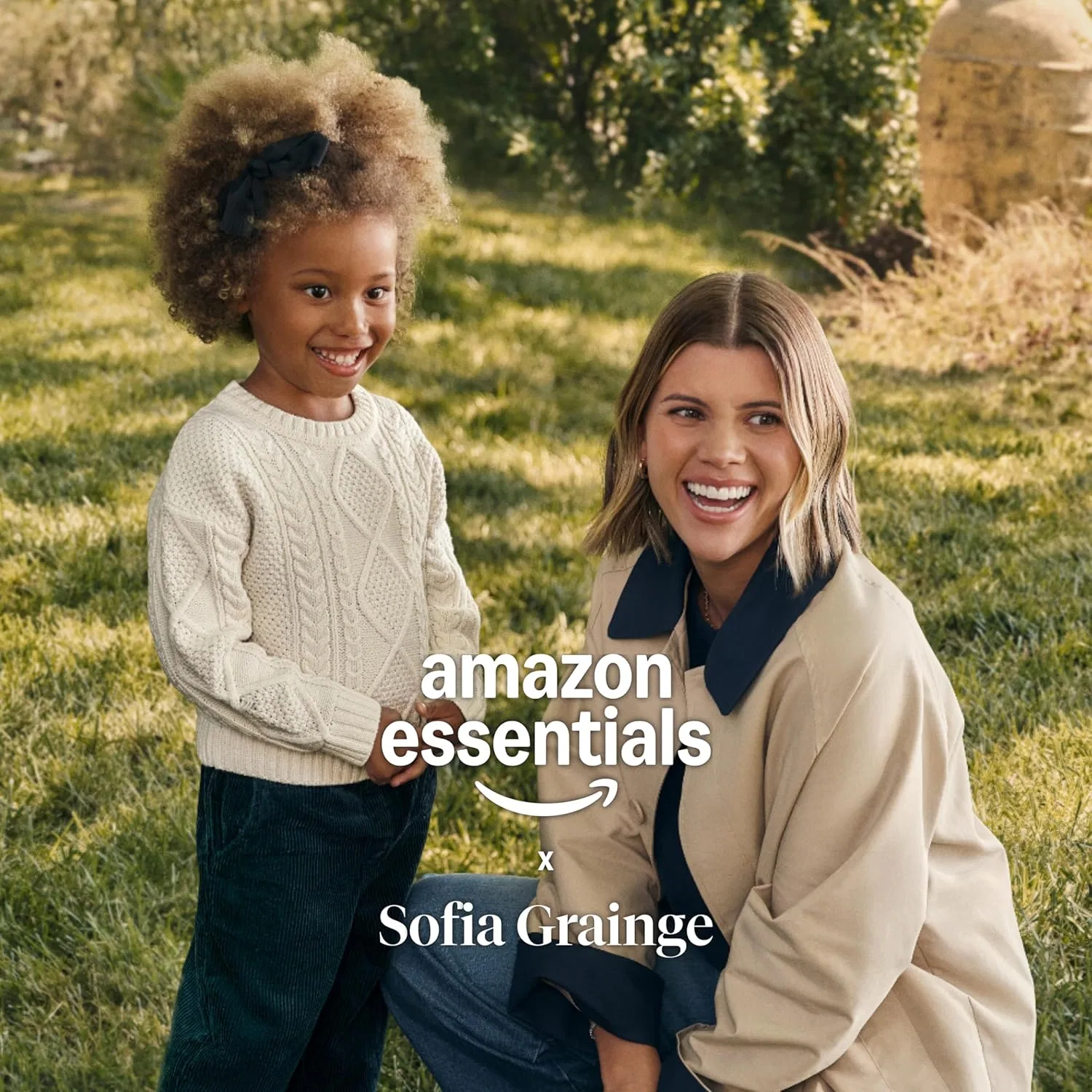 Детские спортивные брюки-джоггеры из саржи Amazon Essentials x Sofia Grainge, унисекс, светло-бежевый — фото 2
