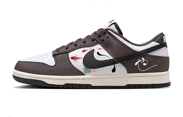 

Кроссовки Nike Dunk Skateboarding Shoes Unisex Low-top Brown/White, коричневый