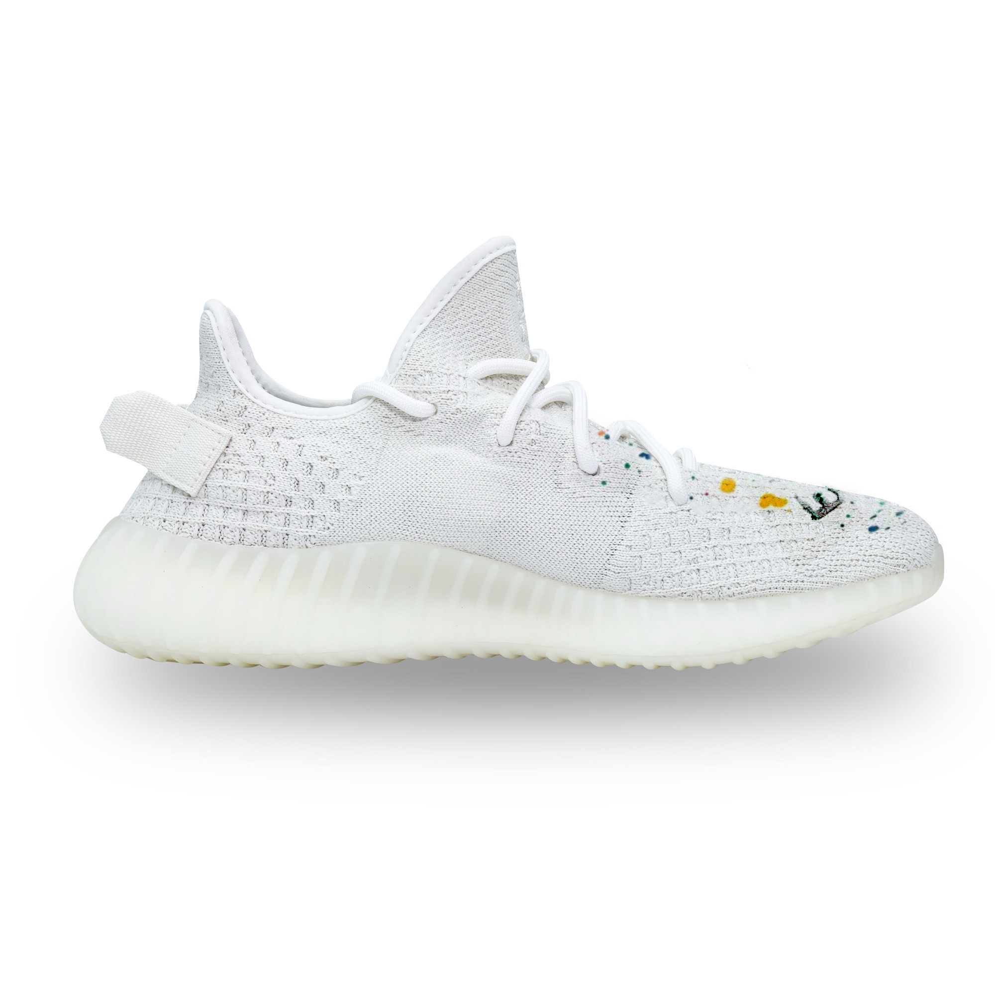 Adidas Originals Yeezy Boost 350 повседневные кроссовки унисекс низкие бело-сине-зеленые (Numerator Love Confession), цвет White Blue (Numerator Love Confession) — фото 3