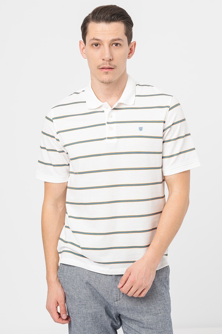 

Полосатая футболка Bluwin с воротником Jack & Jones, белый