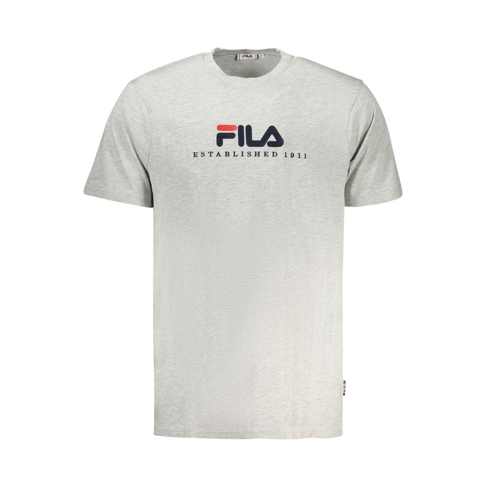 

Серая хлопковая мужская футболка Fila