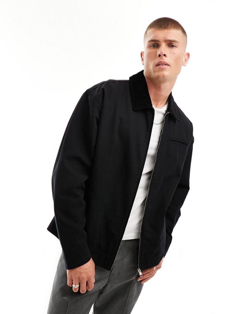 

Черная оверсайз-куртка Харрингтон ASOS DESIGN